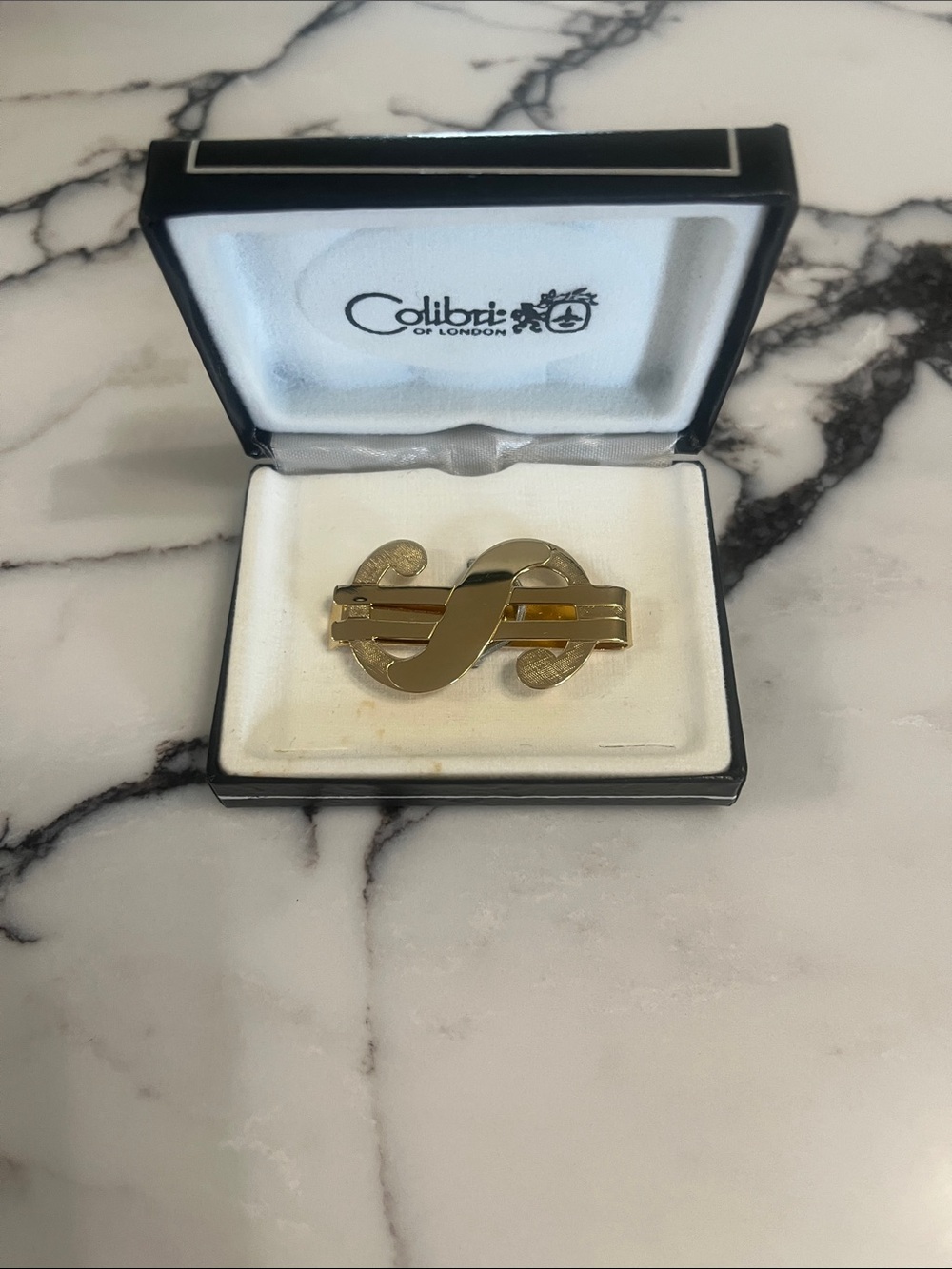 Gold-Tone Dollar Sign Tie Clip - Men’s Accessory